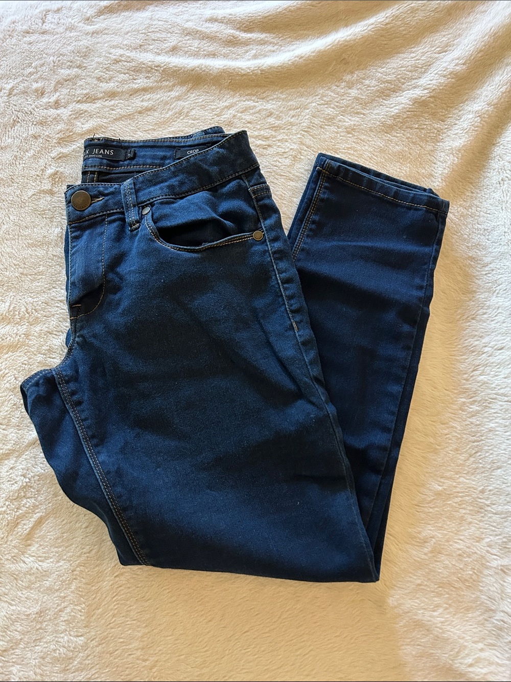 Max Jeans Women’s Cropped Skinny Jeans - Dark Indigo